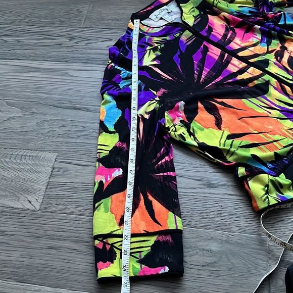 🔥Joseph Ribkoff🔥 | Neon colours tropical zip up sweater - Picture 11 of 11